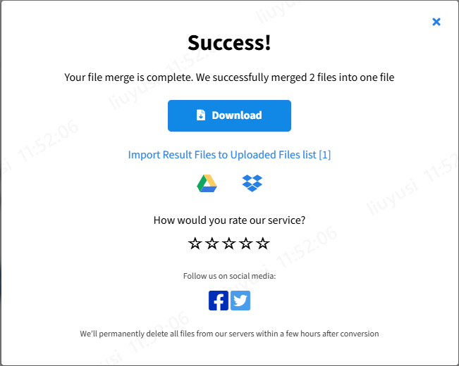 Chromeブラウザの拡張機能で結合したPDFを保存