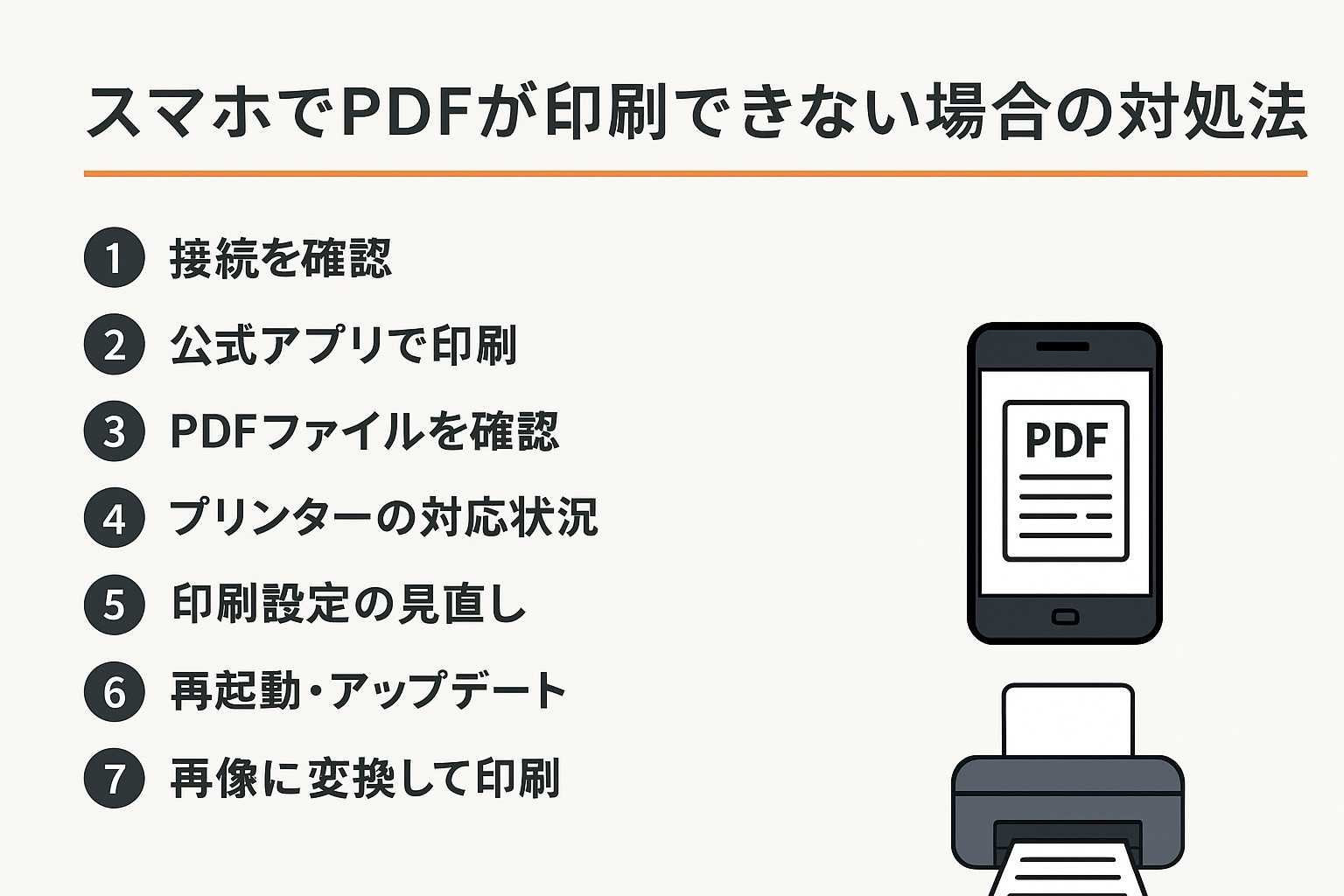 スマホでPDFが印刷できない場合の対処法