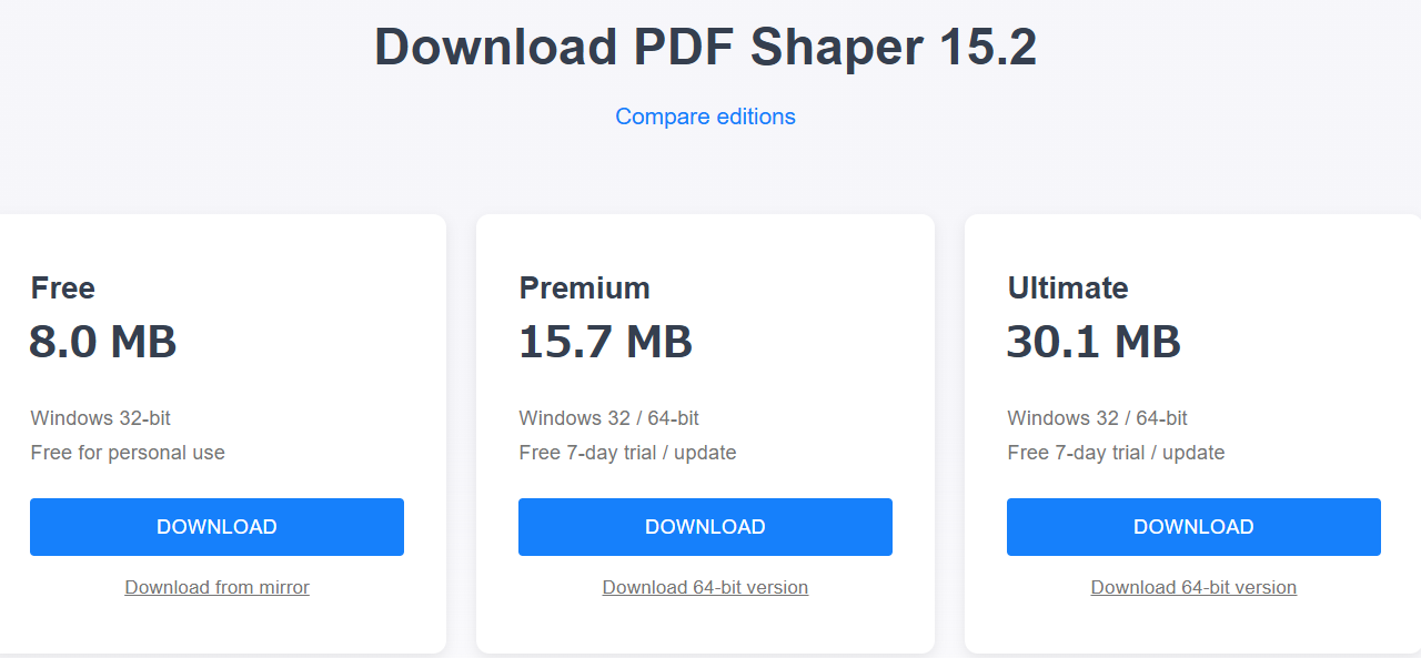 PDF Shaper Freeをダウンロード