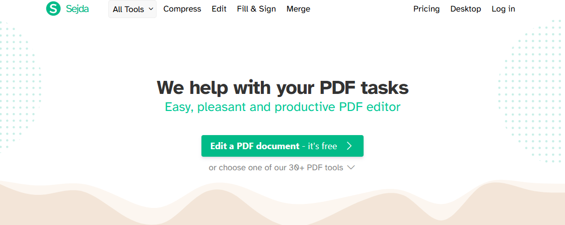 Sejda PDF Editor の概要