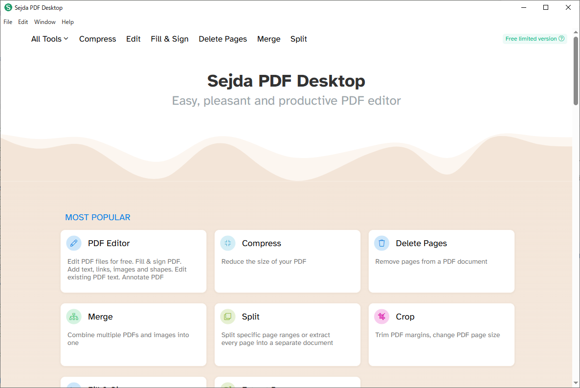 Sejda PDF Editor実際の操作感