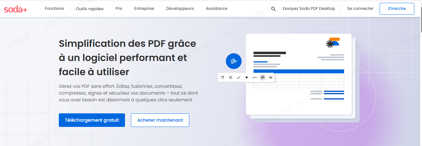 Adobe Acrobat代替ソフトSoda PDF