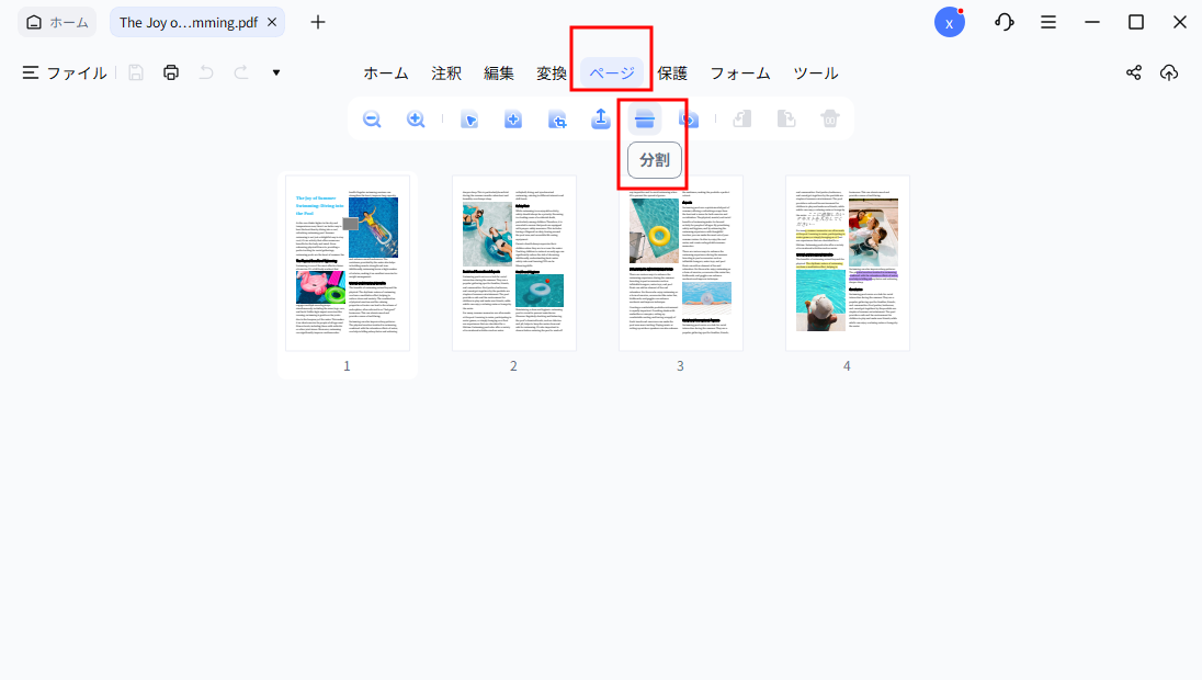 pages split pdf