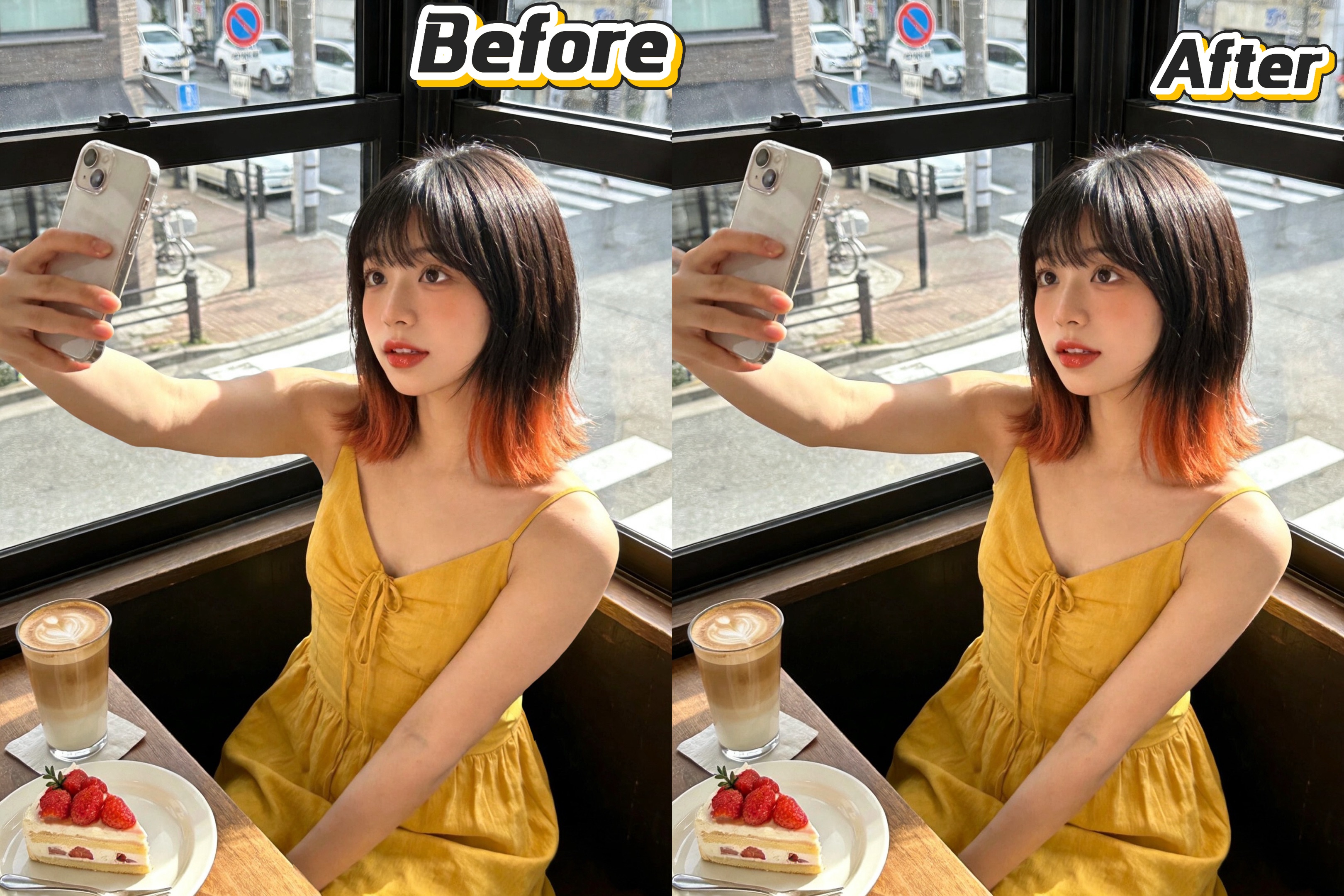 二の腕を自然に細く見せる加工アプリ