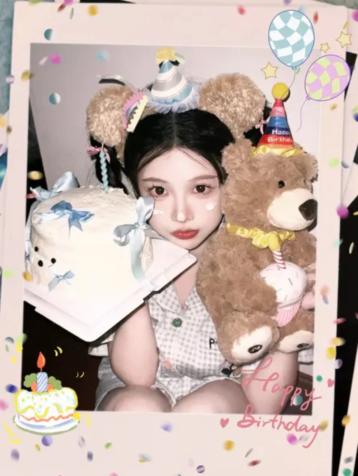 instagram 限時動態生日 質感 拍立得風格