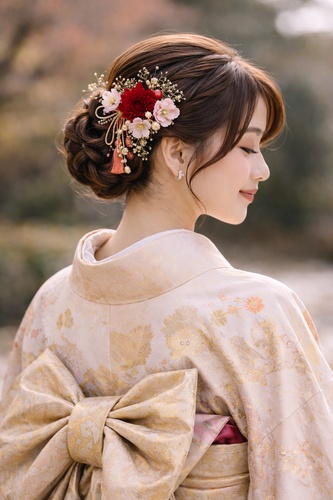 成人 式 前 撮り 髪型