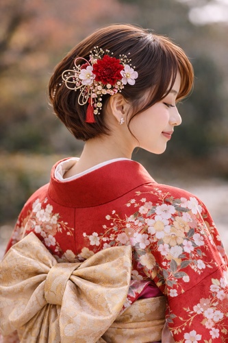 成人 式 前 撮り 髪型