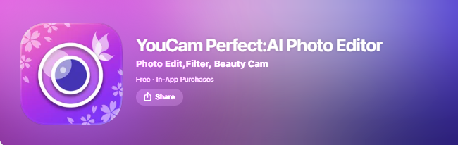 丸アイコン 作成 無料 YouCam Perfect