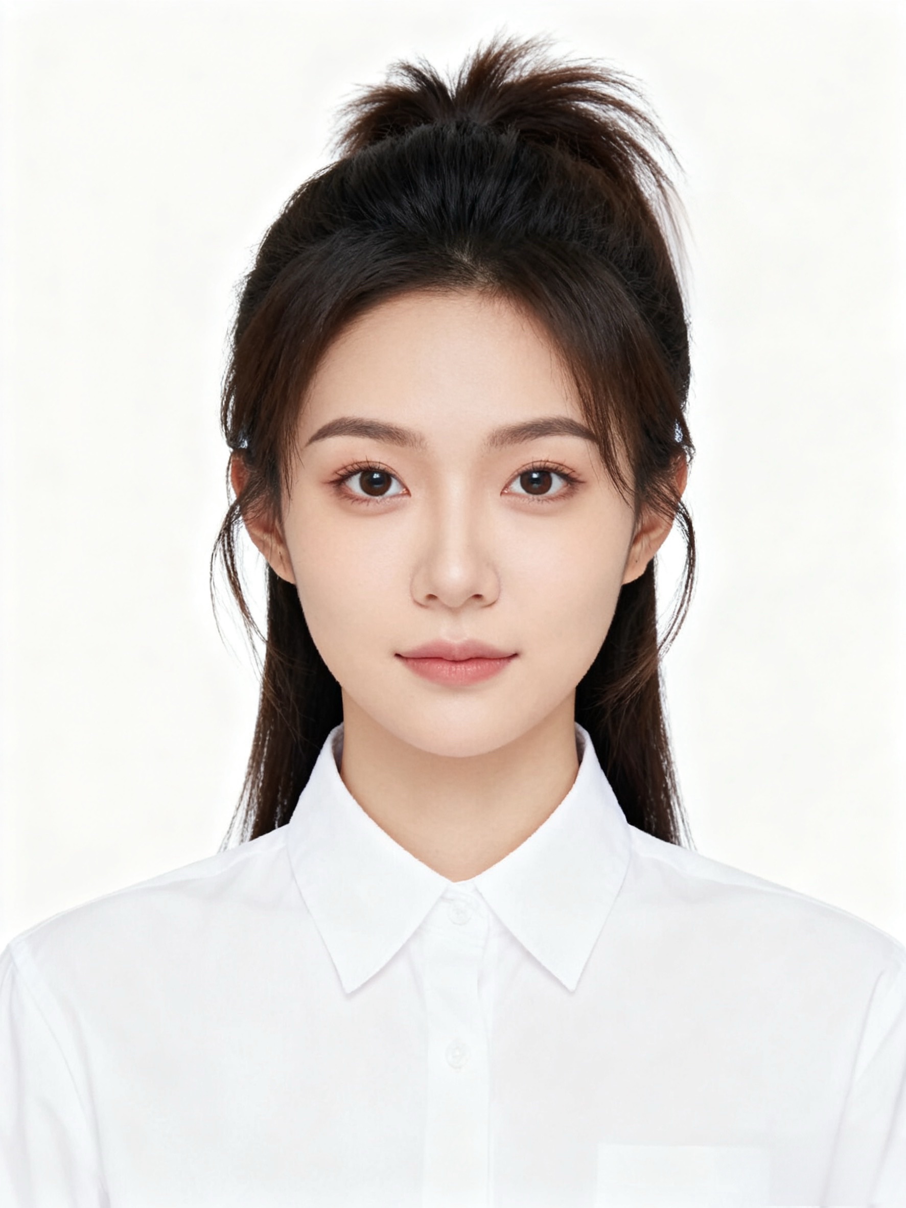 女生證件照髮型 半頭紮髮示範