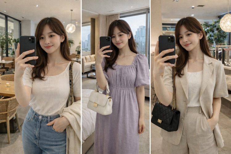 對鏡子自拍技巧