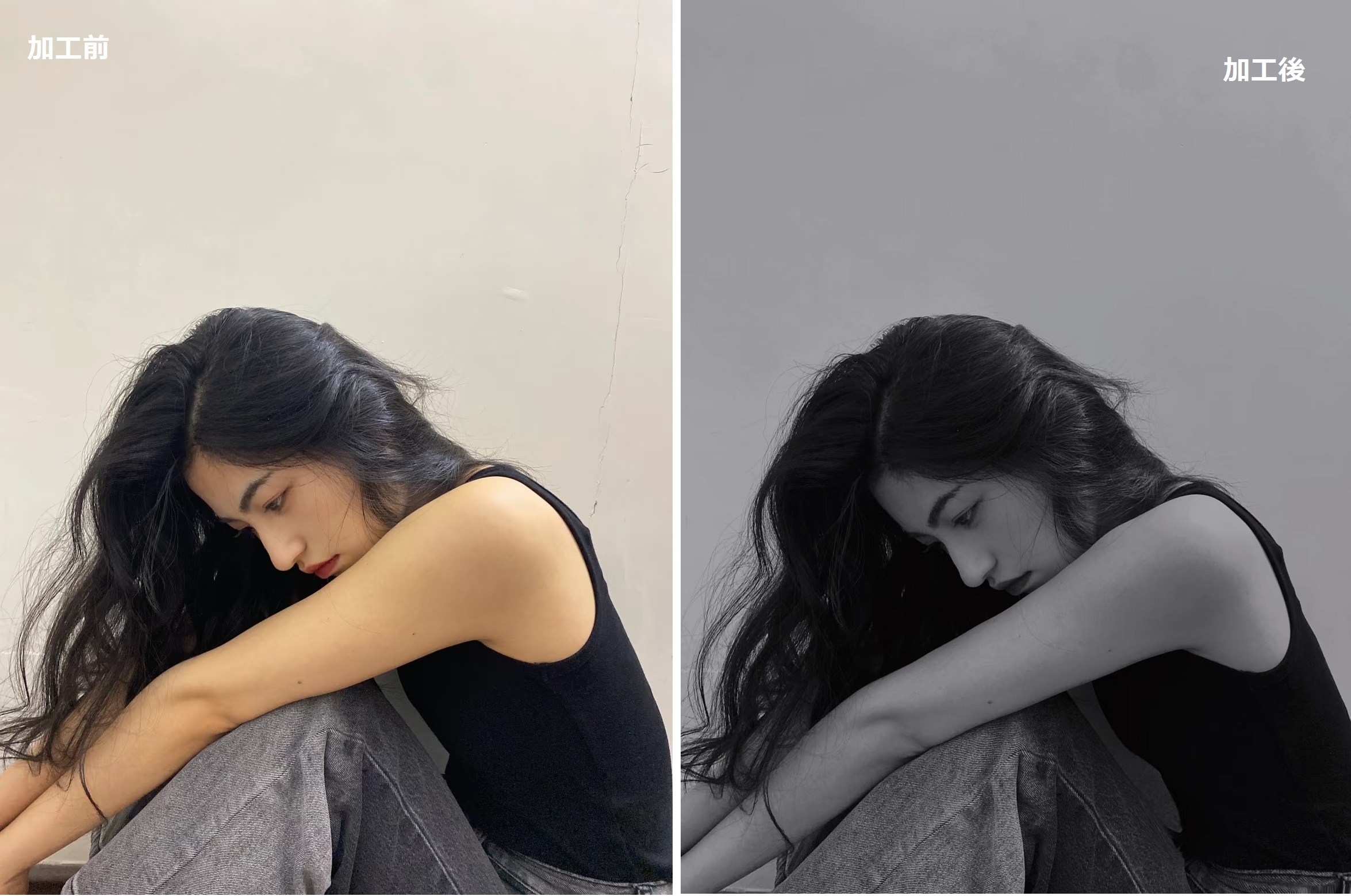 モノクロ加工 アプリ