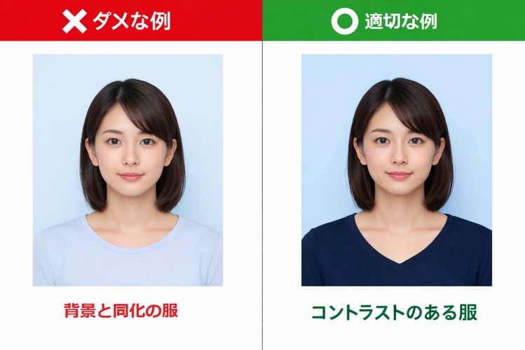 パスポート 写真 服装