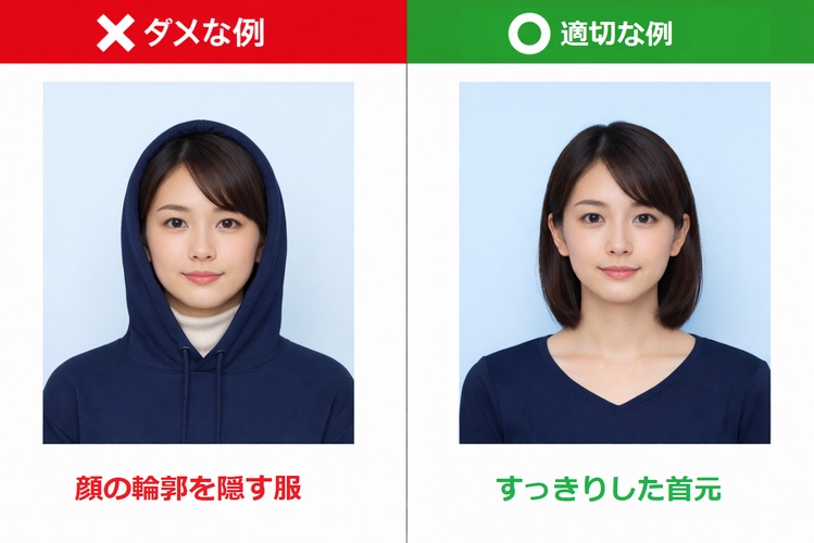 パスポート 写真 服装