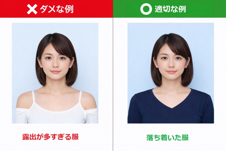 パスポート 写真 服装