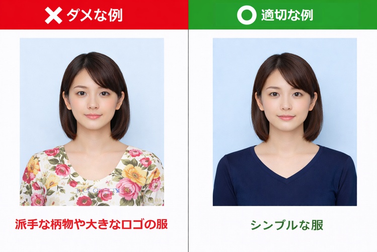 パスポート 写真 服装