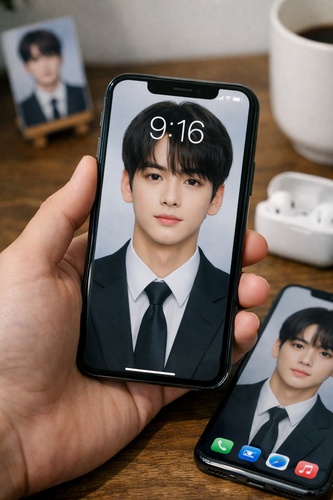 推し 証明 写真 風