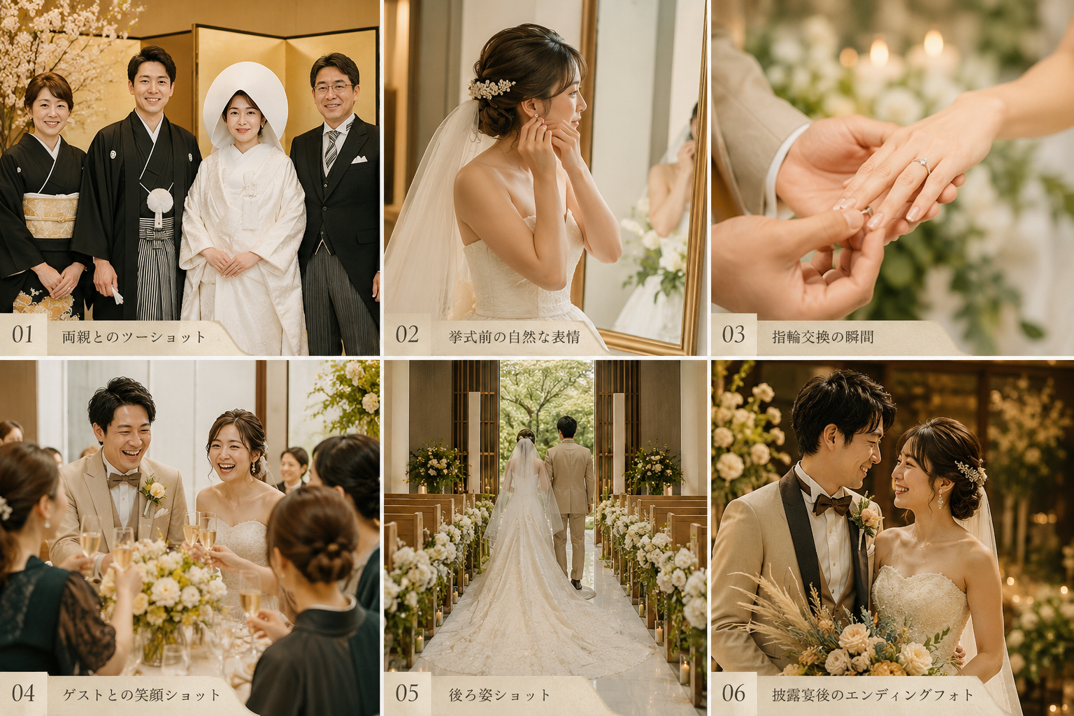 結婚式で撮っておきたい写真6選まとめ