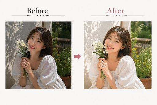 統一された配色を用いた画像の比較