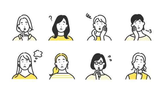 自分の特徴をシンプルにデフォルメしたミニマルイラスト風アバター