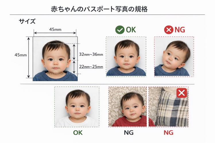 赤ちゃん パスポート 写真