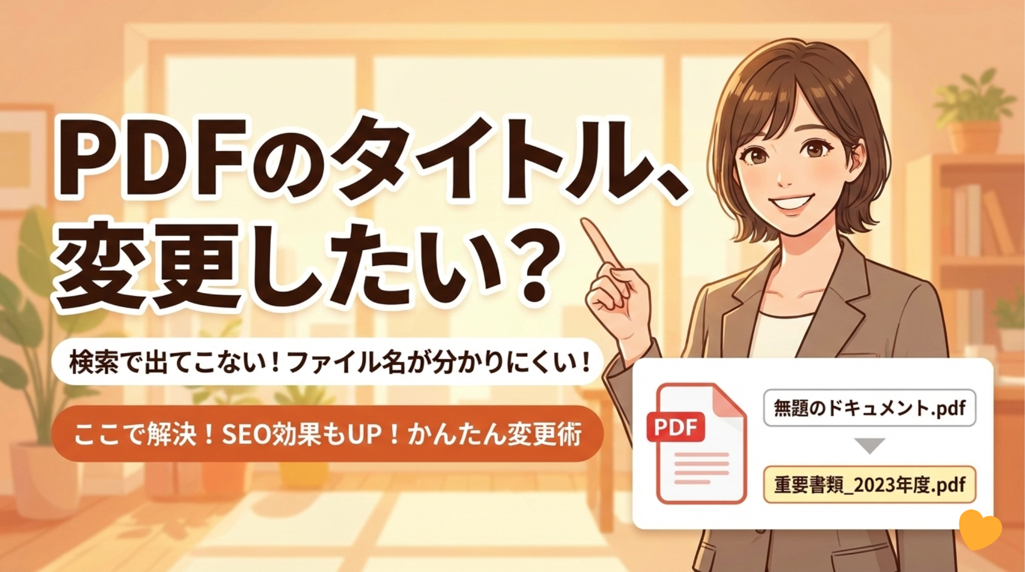 PDFのタイトル変更の方法