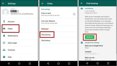 WhatsAppチャットバックアップ
